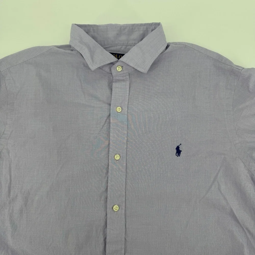 Polo Ralph Lauren Shirt  XXL‎ Purple Classic Fit 100% Cotton Stretch Long Sleeve